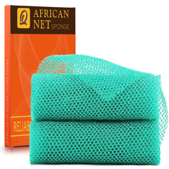 UJFQBH African Net Sponge with 30 cm width and 80 cm length for full-body cleansing
