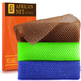 Esponja de baño africana UJFQBH, esponja larga para espalda y exfoliación suave diaria.