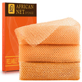 Esponja UJFQBH de red africana frente, exfoliación suave para la ducha diaria.