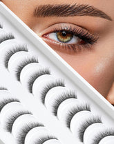 Ukrizi Natural Lashes Bluebell 10mm for a lightweight natural look, ideal for small eyes.