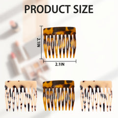 UKSKS French side comb leopard print closeup adds decorative flair with reliable grip.