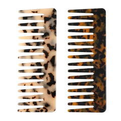 UKSKS large detangling comb in tortoise shell glides through thick hair smoothly.