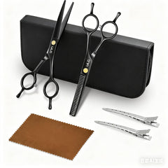 ULG hair cutting scissors with razor edge for precise trimming.
