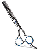 ULG hair thinning scissors with texturizing teeth for precise, even thinning.