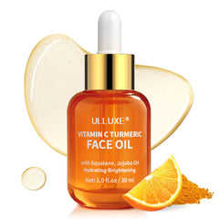 ulluxe Vitamina C y cúrcuma: bote de aceite facial para iluminar la piel.