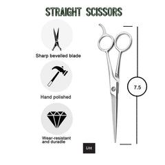 UM Supplies Scissors 7.5 designed for multipurpose hair and grooming cuts.
