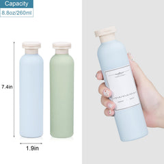 UMETASS refillable squeeze bottles with leakproof caps for secure toiletries
