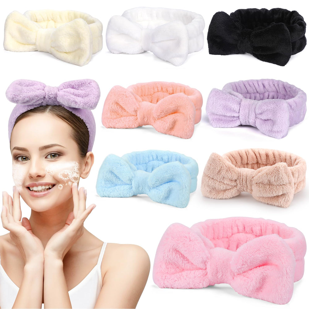 Diadema UMIKU para cabello, diseño con lazo, ideal para lavado facial coral