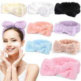 Diadema UMIKU para cabello, diseño con lazo, ideal para lavado facial coral