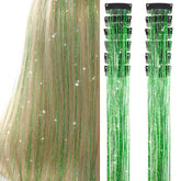 Umylar hair tinsel fruit green adds sparkling color for party-ready looks