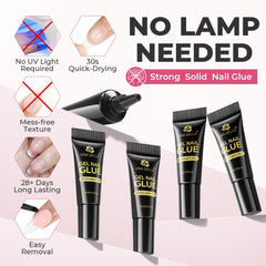UNA GELLA 2ml nail glue tubes close-up highlighting compact packaging