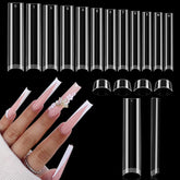 UNA GELLA 504pcs, uñas cuadradas sin curva, ajuste natural.