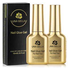 UNA GELLA 6-in-1 nail glue bottle ready for precise application and strong adhesion.
