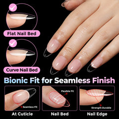 UNA GELLA extensiones uñas naturales flexibles, cómodo ajuste diario