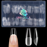 UNA GELLA medium coffin nail tips box—120 pieces for quick salon-quality extensions.