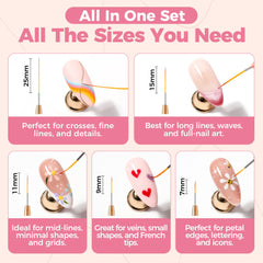 UNA GELLA 11mm brush for smooth curves and delicate accents.
