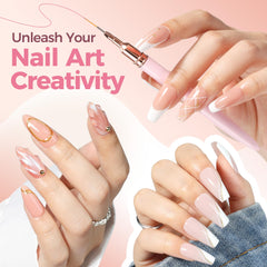 UNA GELLA 9mm brush for clean, sharp lines in gel art.