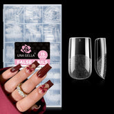 UNA GELLA Nail Tips medianas, forma cuadrada para ajuste preciso sin limar