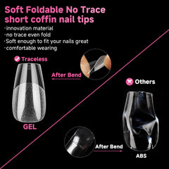 UNA GELLA tips thin back edge for natural fit on nails