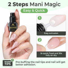 UNA GELLA pegamento gel uñas 5ml, secado rápido sin lámpara UV.