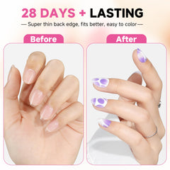 UNA GELLA pre-etched tips with thin back edge for natural fit