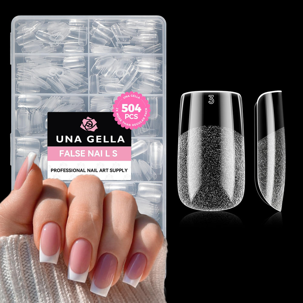 UNA GELLA puntas cuadradas claras para una extensión limpia y natural