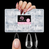 Puntas de gel estileto mediano UNA GELLA, ajuste preciso para uñas en casa