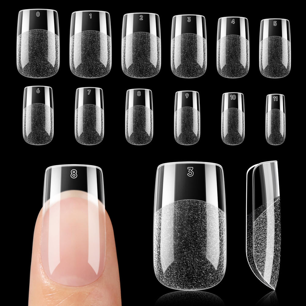 UNA GELLA short square nail tips pack 120pcs for at-home extensions