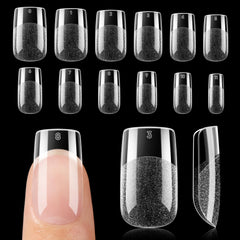 UNA GELLA short square nail tips pack 120pcs for at-home extensions