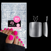 UNA GELLA square toe nail tips big long 312pcs for instant toe enhancement.