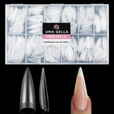 UNA GELLA Stiletto Nail Tips with double-side matte outer wall for easy polish application
