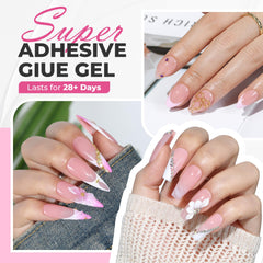 UNA GELLA strong hold visual highlighting 28+ days adhesion.