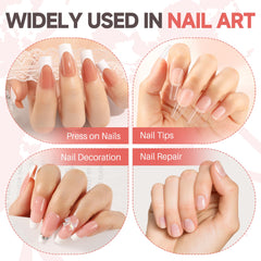 UNA GELLA quick-drying formula bonds nails rapidly.