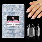 UNA GELLA tapas uñas ovaladas cortas: extensión natural y acabado suave
