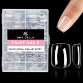 UNA GELLA tips cortos cuadrados extra XS para manicura rápida en casa