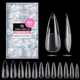 UNA GELLA tips estileto largo claro para uñas elegantes y duraderas