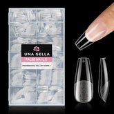 UNA GELLA tips forma ataúd media, extensión precisa para uñas naturales y acabado suave.