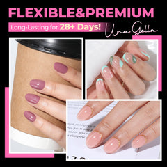 UNA GELLA tips oval almendra transparente: acabado natural para uñas decorativas