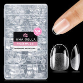 UNA GELLA tips oval extra corto 504unidades: cobertura clara para uñas en casa