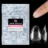 UNA GELLA: tips de uñas almendra cobertura completa para acabado limpio.