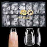 UNA GELLA tips corto coffin 12 tallas para extensiones naturales de uñas