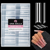 UNA GELLA tip uña XXL cuadradas en caja, ideal para organización y manicura en casa