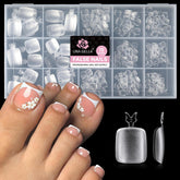 UNA GELLA toe nail tips provide salon-at-home full-cover enhancement