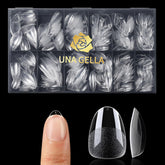 UNA GELLA uñas almendra extra corta, caja de 504 piezas para un set completo y práctico.