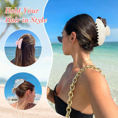 Unbednigt clip cabello antideslizante con interior texturizado para agarre seguro.