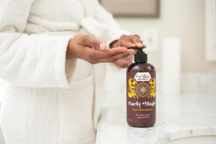 Uncle Funky's Daughter Curly Magic 32 oz bottle pump top for easy application.