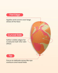 Unfovi soft dense foam makeup sponge for smooth, even application.