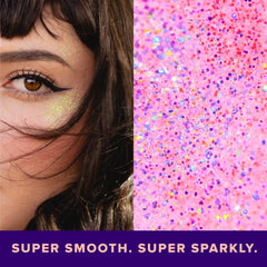 UNICORN SNOT brillo para cabello, realza el peinado con chispas glamorosas.