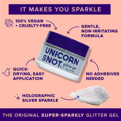 UNICORN SNOT brillo holográfico para los ojos, destellos duraderos