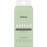 UNIFREE facial tissues close-up showing soft, absorbent texture for gentle daily use